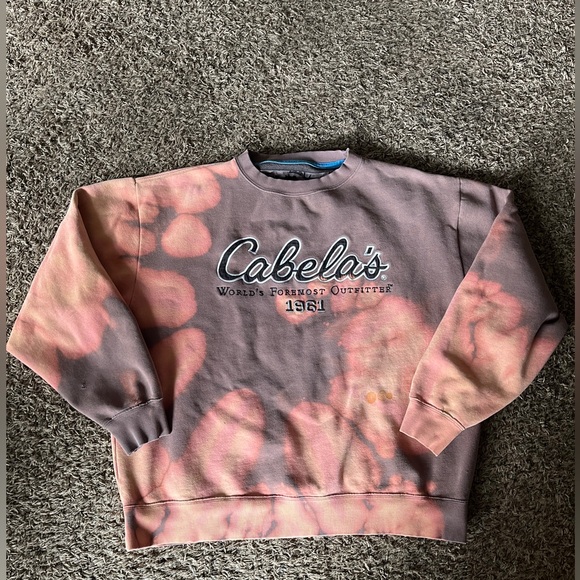 Vintage cabelas bleached sweatshirt - Picture 1 of 7